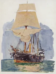 A Gunboat at Sail Drill
